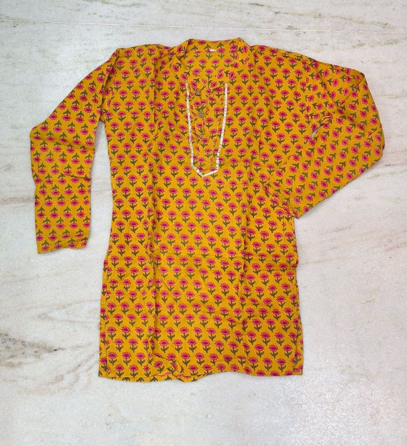 kids trending Floral Print Kurta
