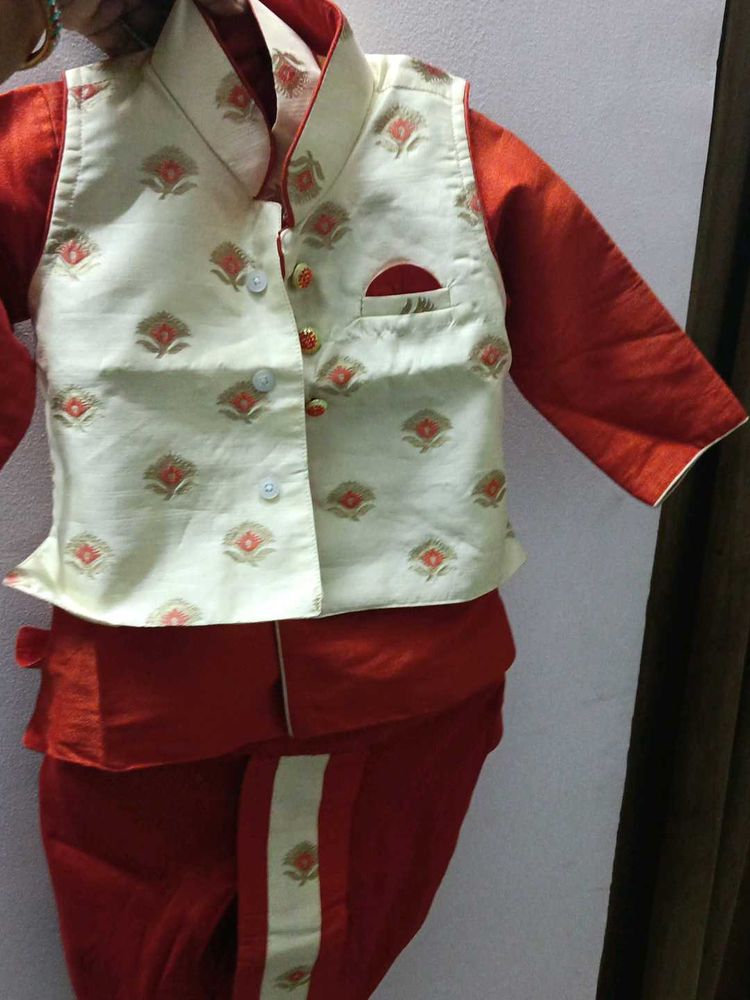 Boys Ethnic Kurta Set  with two pants