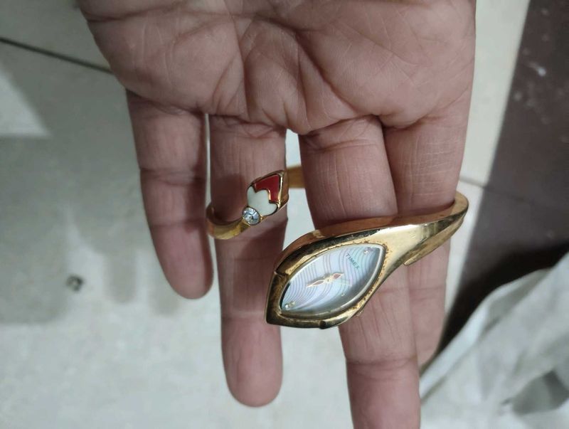 Stylish Gold Snake Watch