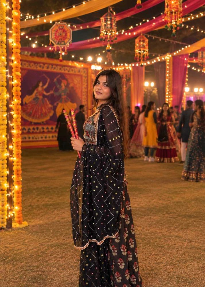 Elegant Black Kurta Set with Dupatta