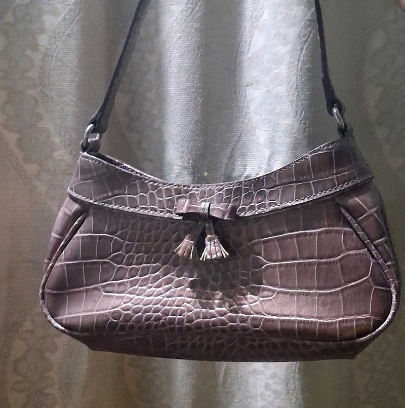 Vintage Y2K Brown Faux Snakeskin Liz Claiborne