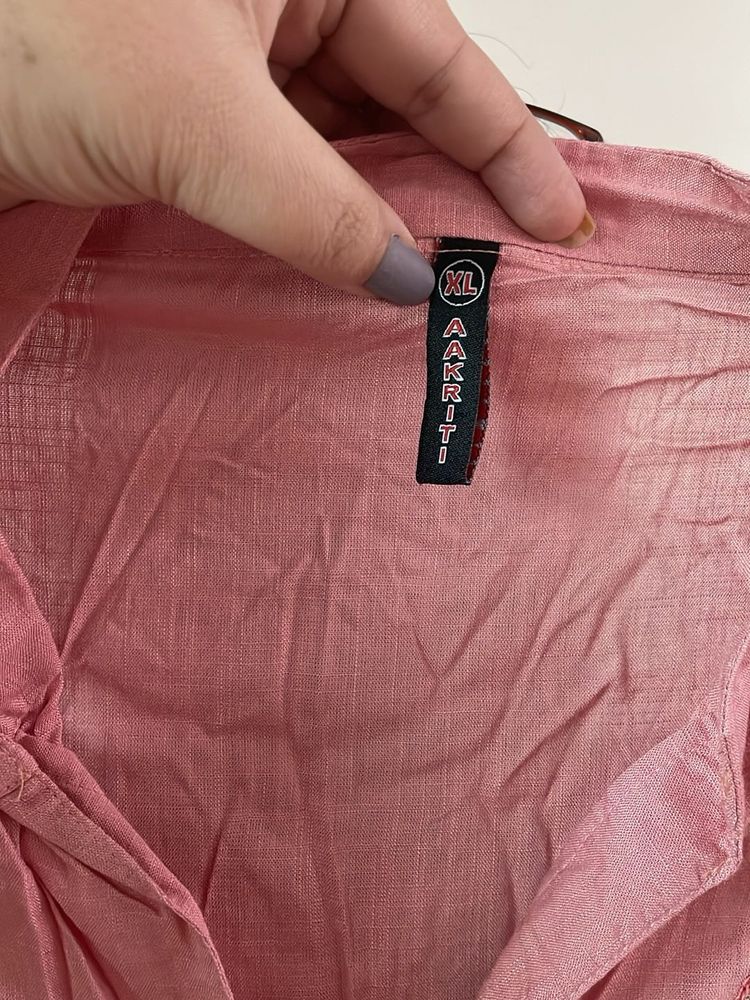 Pink Aakriti Kurta