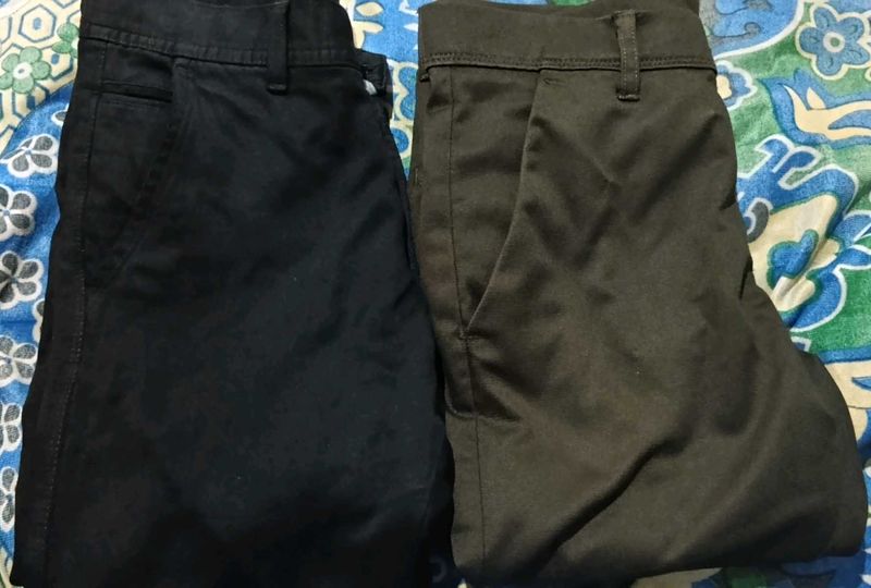 Men's Chino Pants - Black &amp; Olive