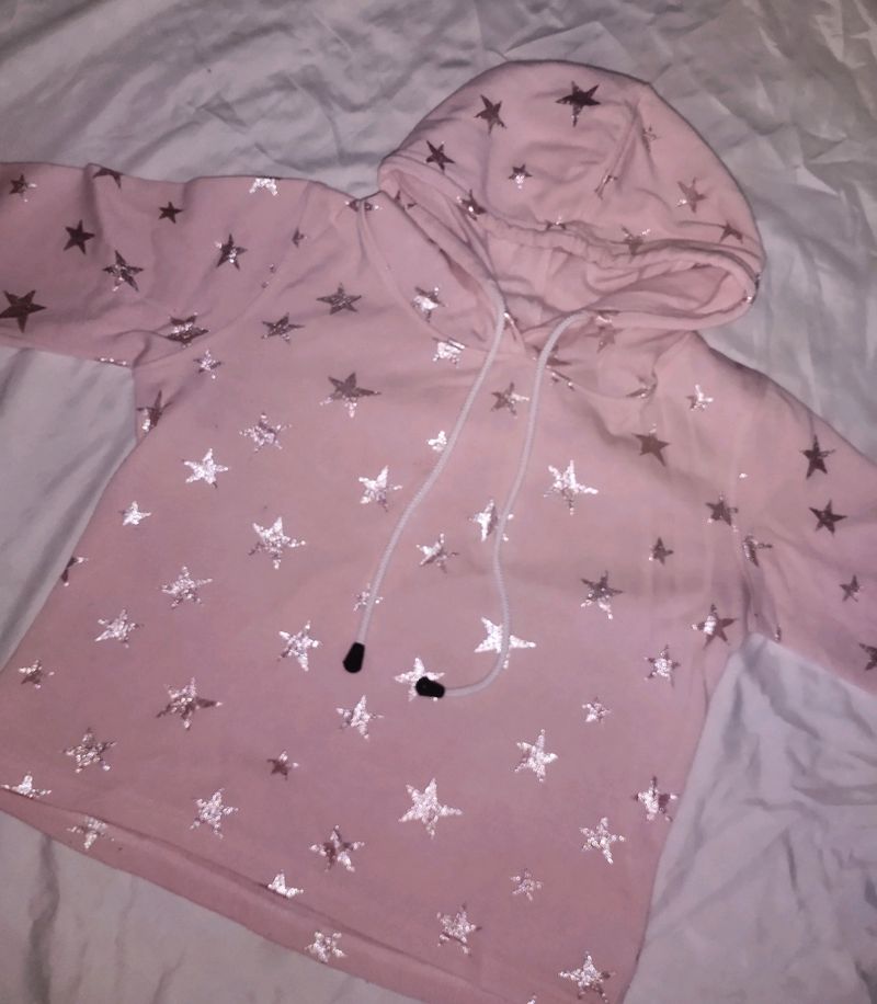 Pink Cropped Hoddie