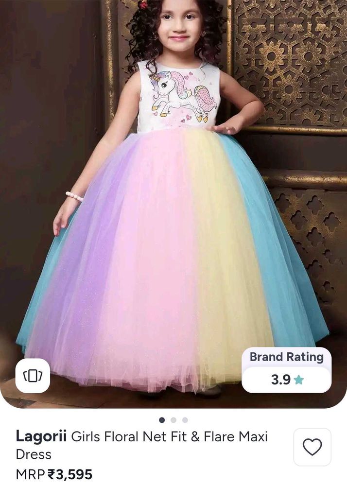 Girls Unicorn Maxi Dress