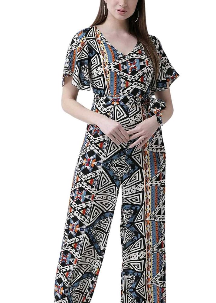 Trendy Geometric Jumpsuit