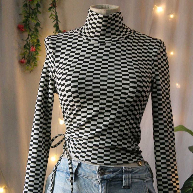 Checkered Fitted Top