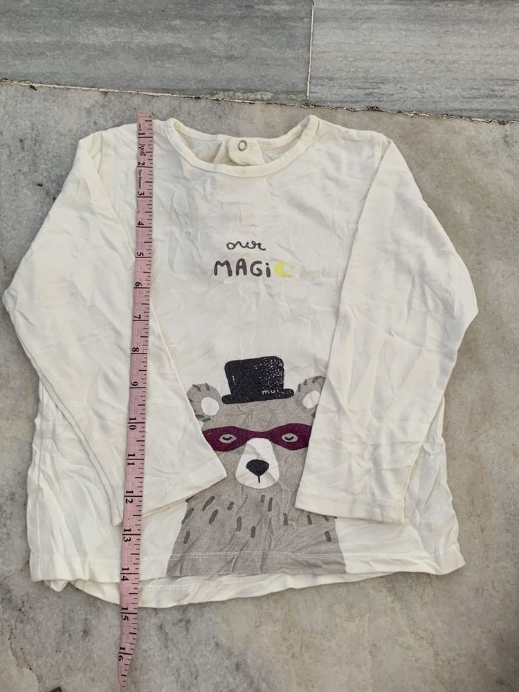 Cute Bear Print Long Sleeve Top