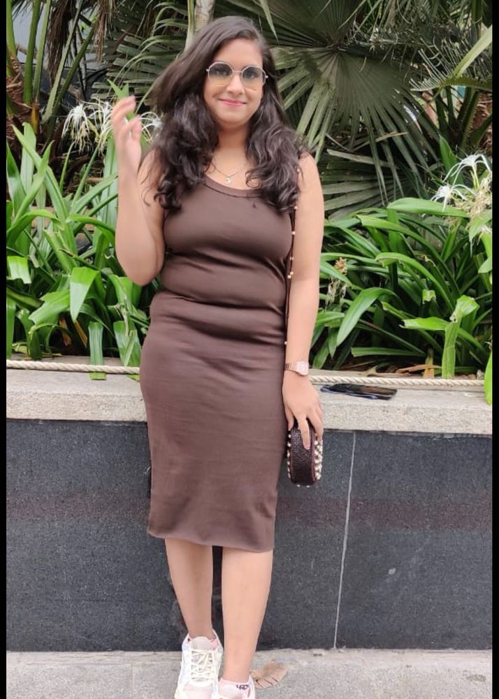 Brown h&amp;m Bodycon Midi Dress