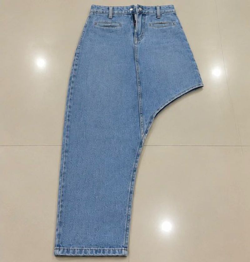 Asymmetrical Denim Jeans