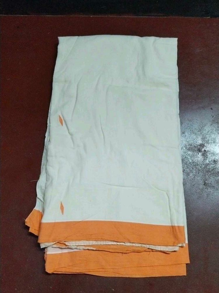 Off-White Bordered Saree