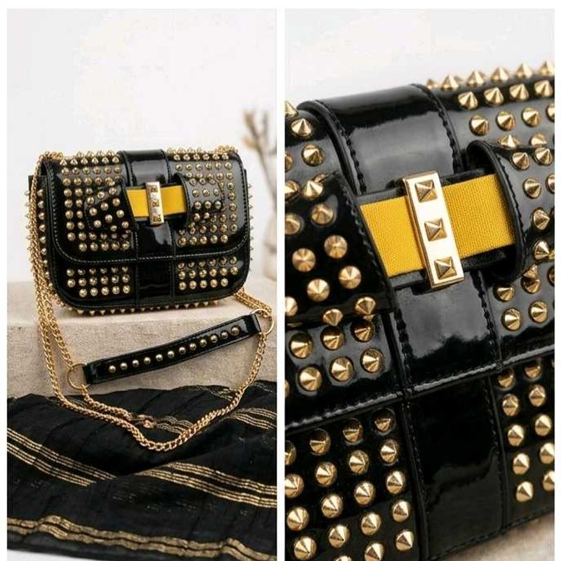 Black Studded Sling Bag 🖤👛