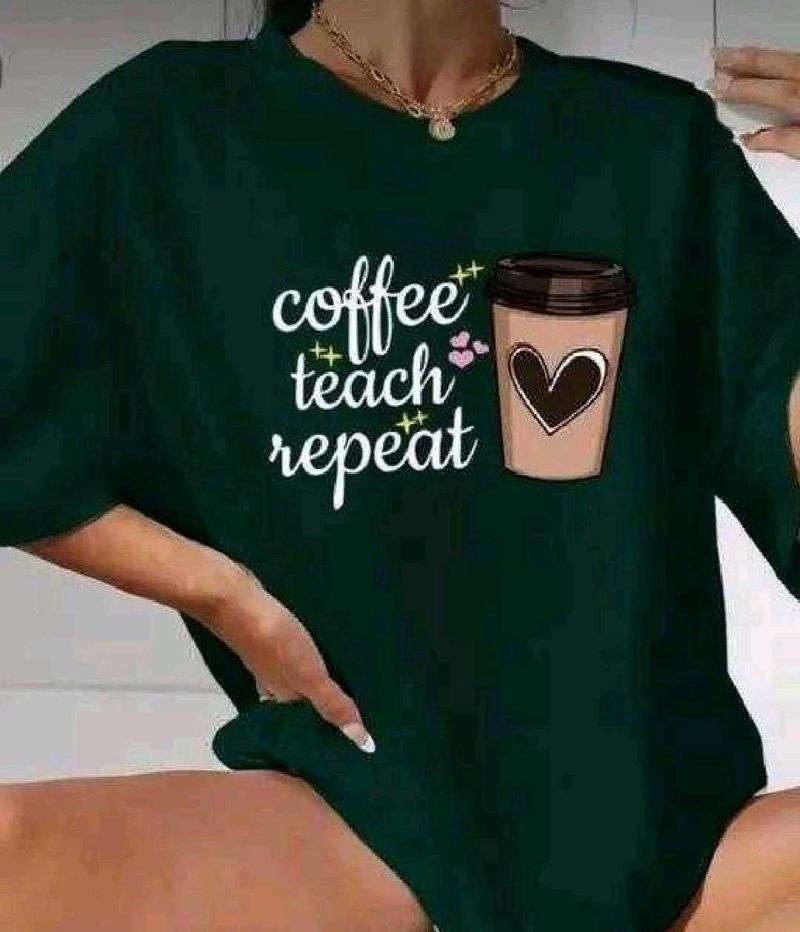 Coffee Teach Repeat Graphic T-Shirt