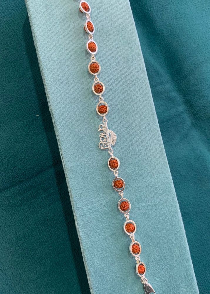 🦚 pure Silver Rudraksha Bracelet