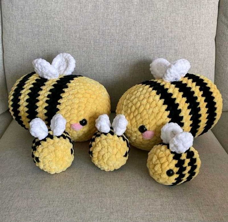 Cute Crochet Bee Plush Big one