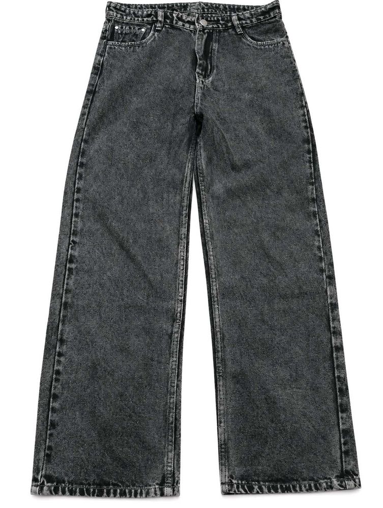 Vintage Wash Wide Leg Jeans