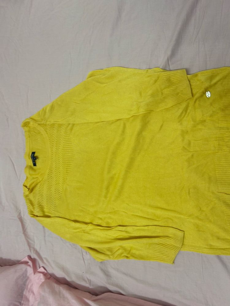 Allen sollyBright Yellow Knit Sweater