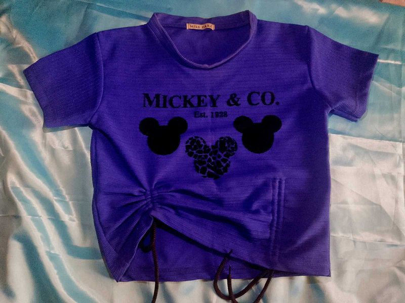 Blue Crop Top