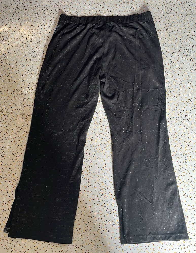 Sparkly Black Wide Leg Pants