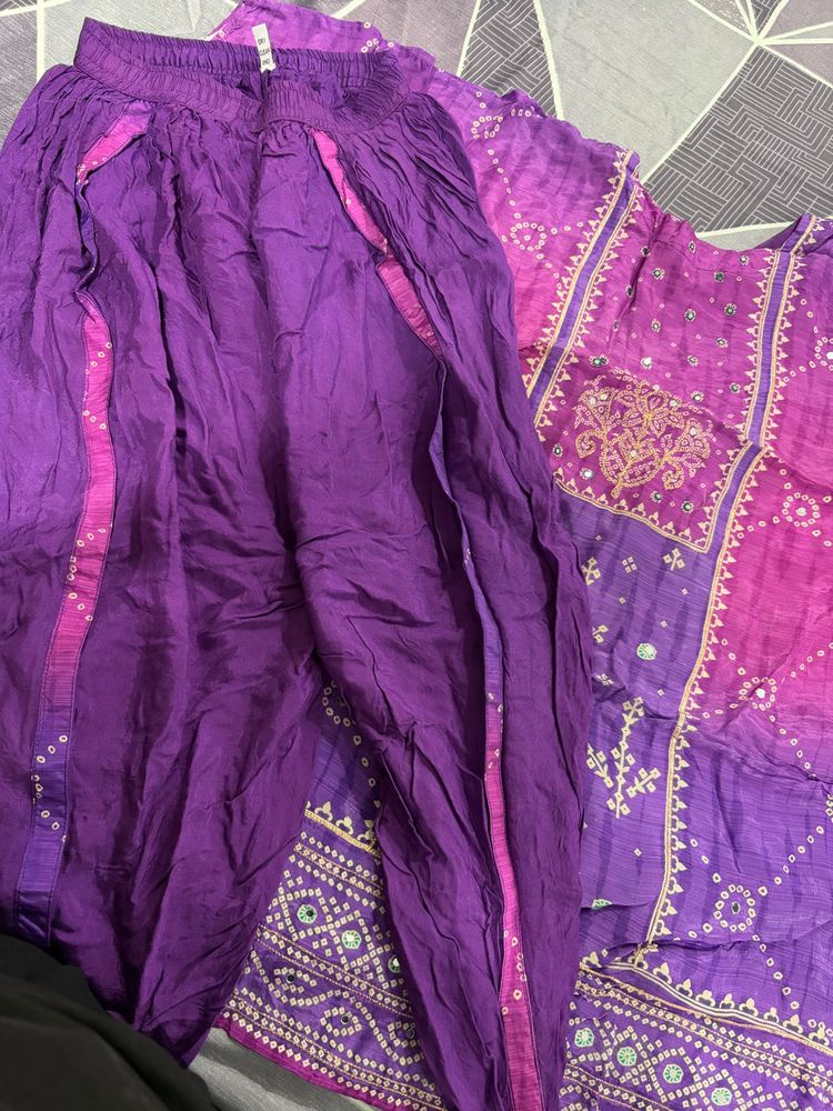 Vibrant Purple &amp; Pink kaftan Kurta Set💕