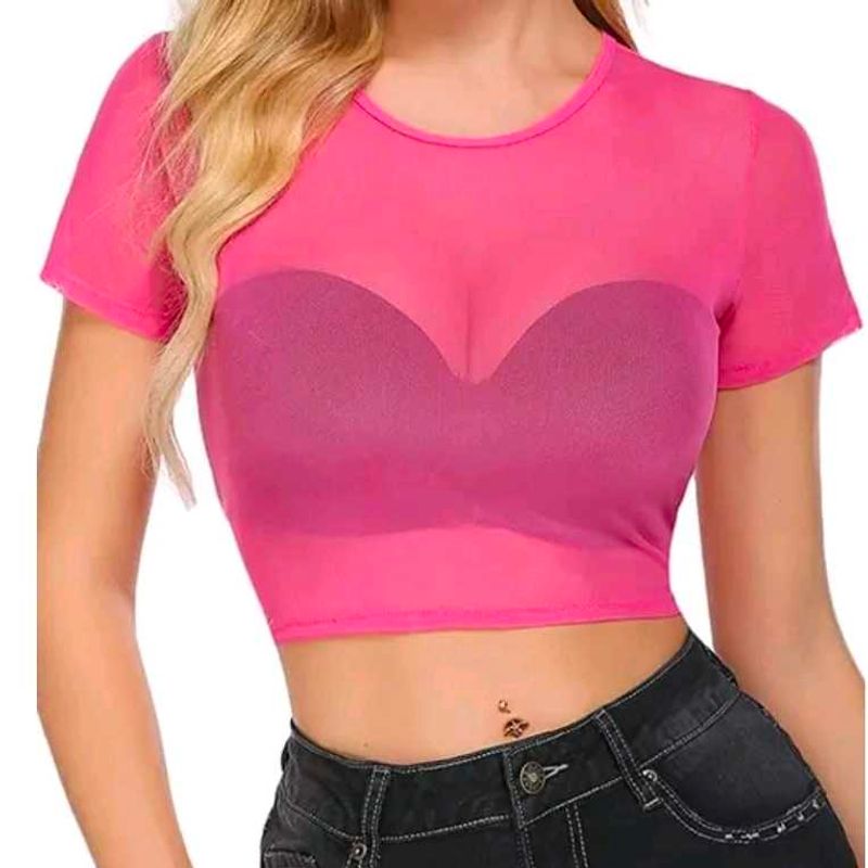Sheer Mesh Crop Top