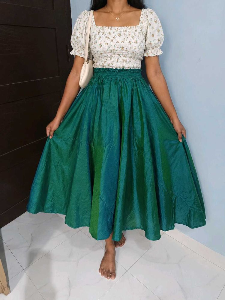Beautiful Green Ethnic Skirt