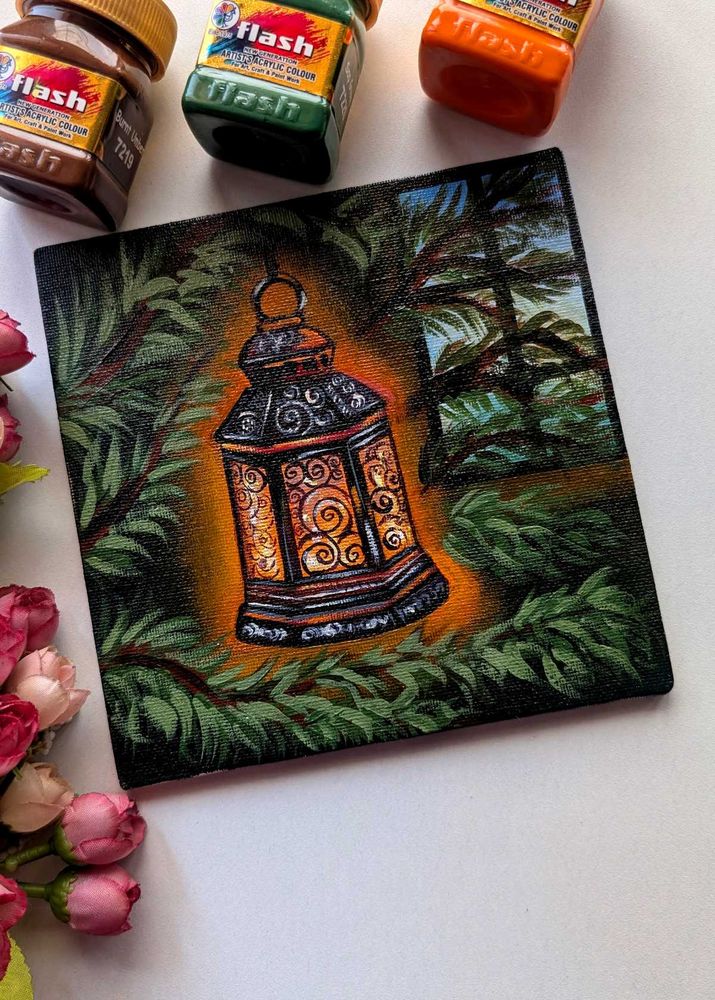 Mini Hand-Painted Lantern Art
