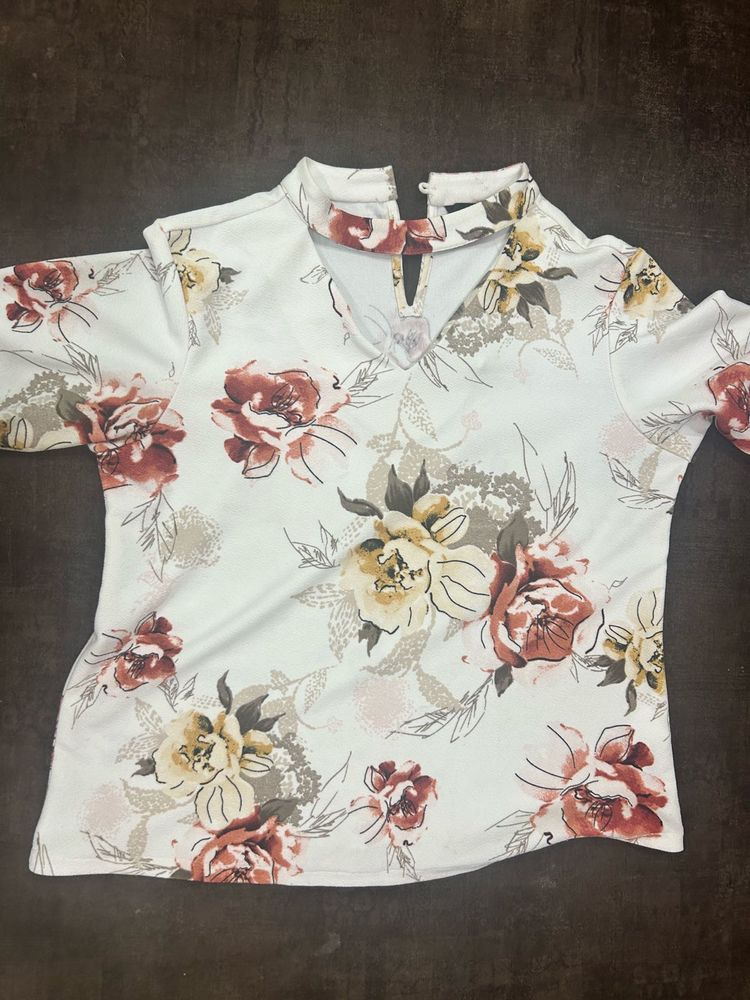 Floral Cut-out Top