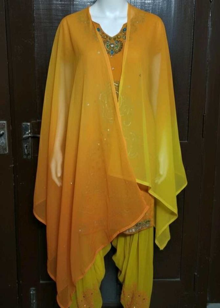 Elegant Yellow Dress Set