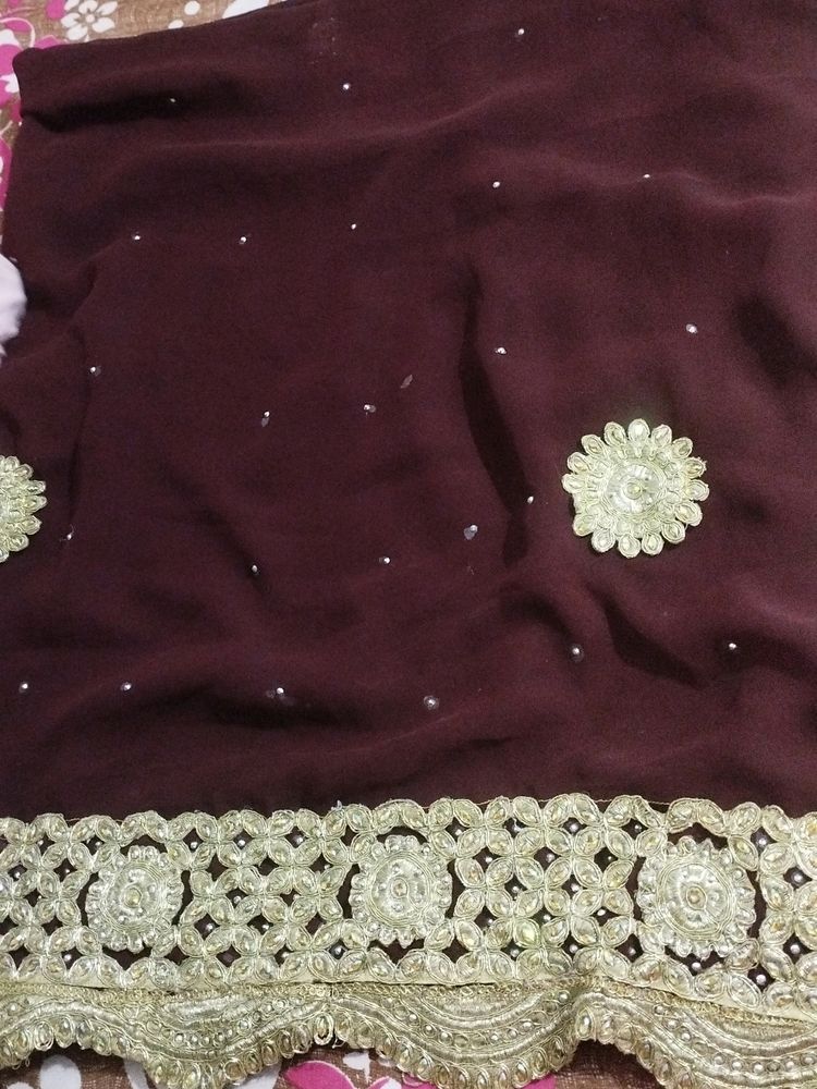 Beautiful Gorgett Saree