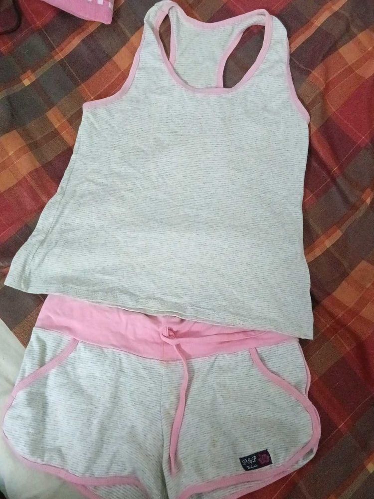Comfortable PJ Set Tank Top &amp; Shorts