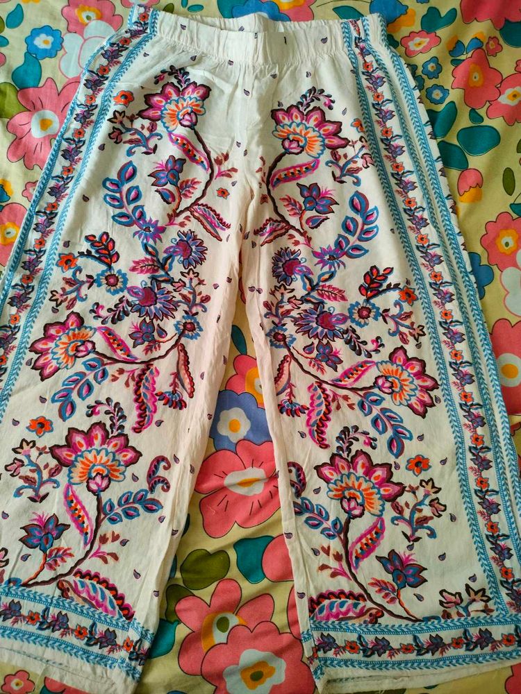 Boho Floral Print Palazzo Pants