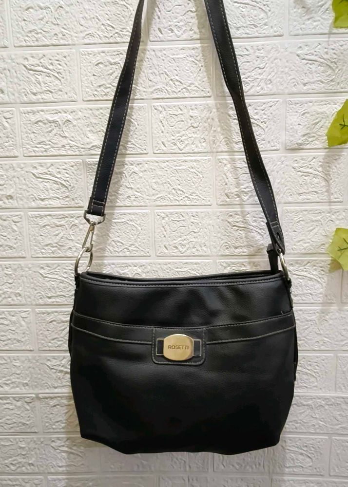 Stylish Black Rosetti Shoulder Bag