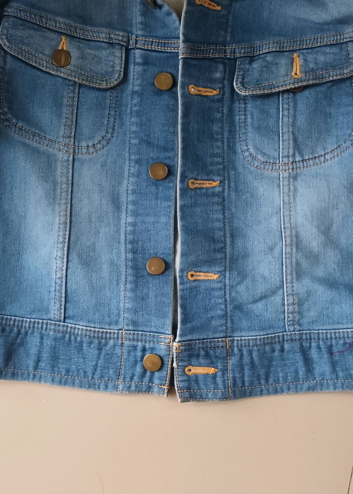Classic Blue Hand-painted Denim Jacket