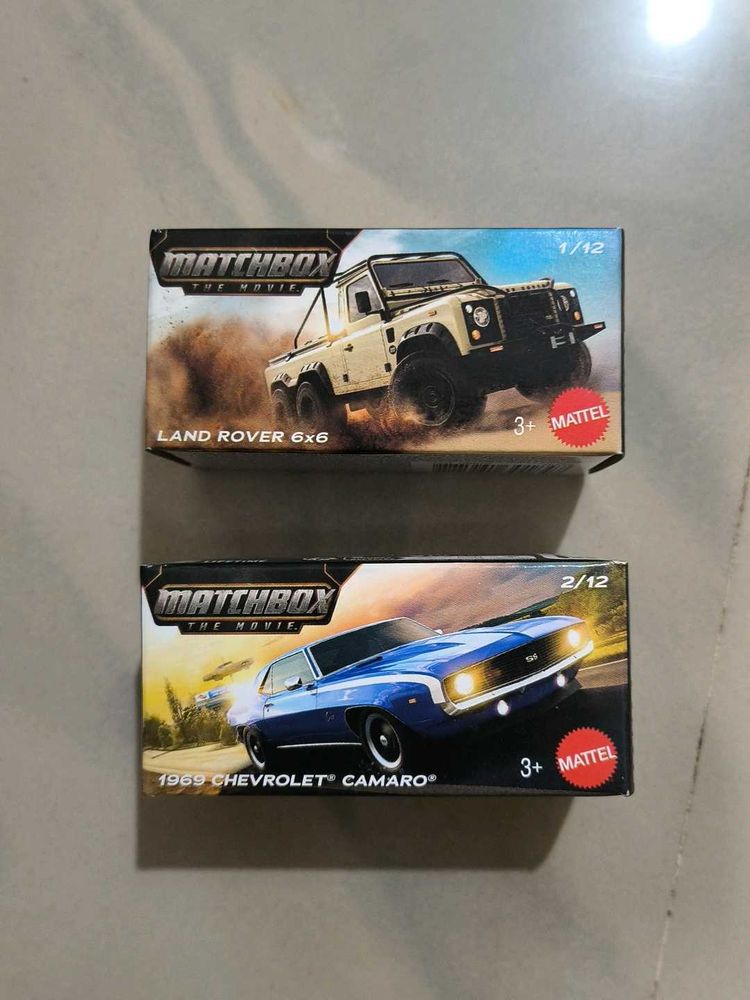 MATCHBOX LANDROVER 6X6 &amp; CHEVY CAMARO COMBO