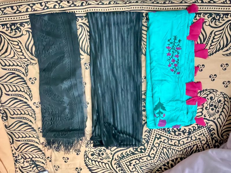 Turquoise Kurti Set with Dupatta