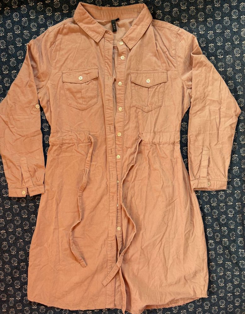 Corduroy Shirt Dress