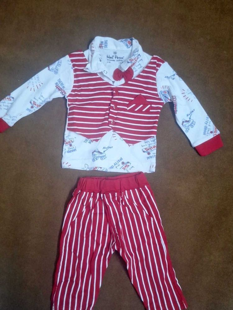 Cute Red &amp; White Striped Outfit