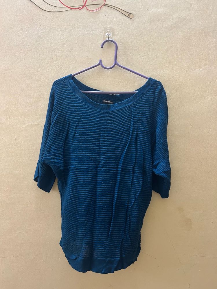Blue Striped Express Top