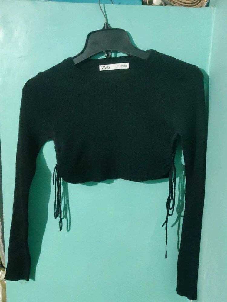 Zara Black Crop Top