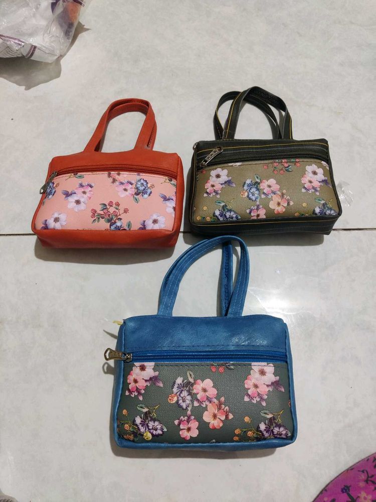 Set of 3 Small Floral Handbags