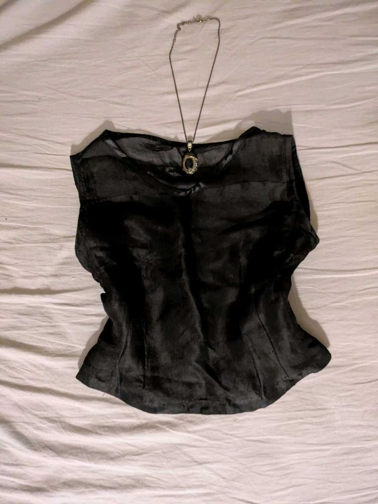 Elegant Black Sleeveless Top