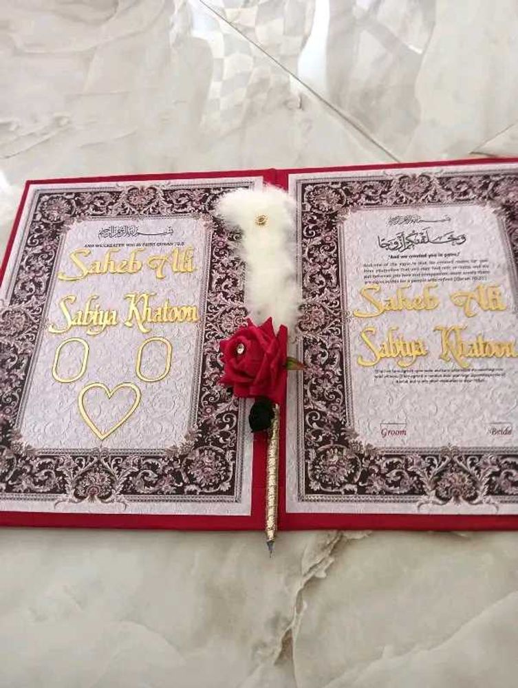 Wedding Nikah Nama Certificate
