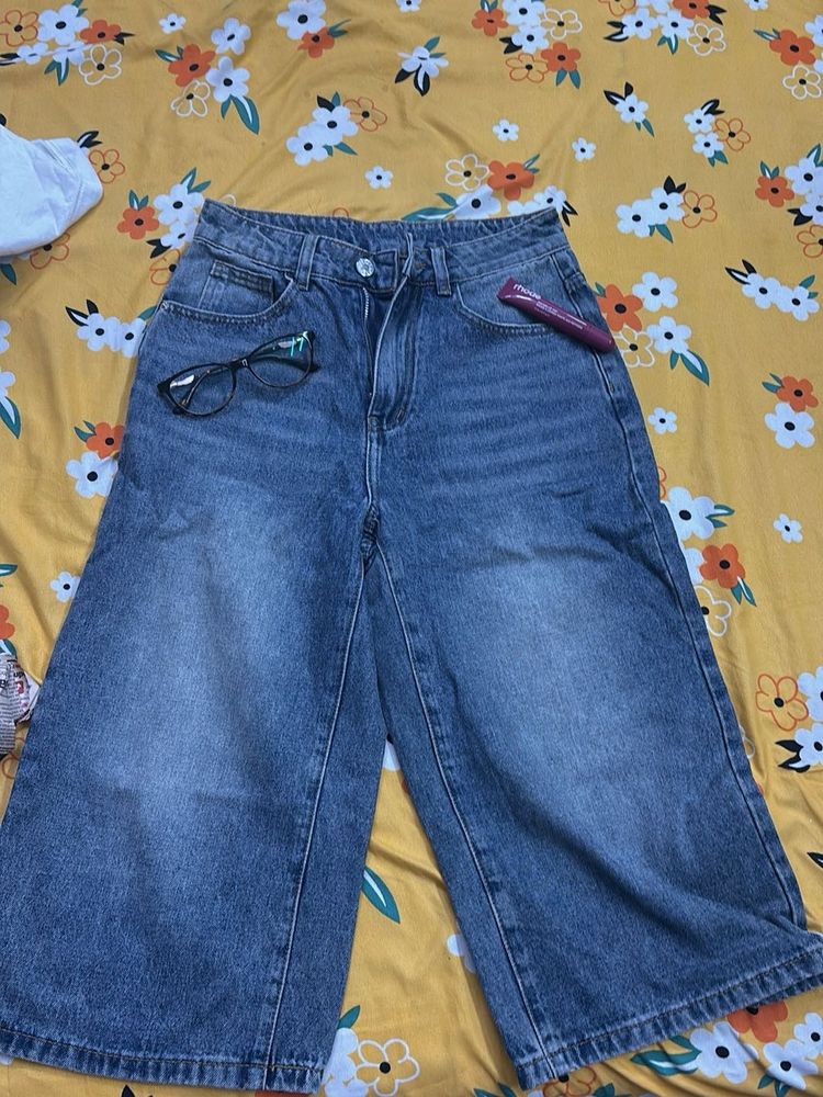 Wide Leg Denim Jeans