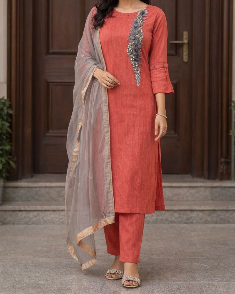 🌸Kurta pant set with dupatta