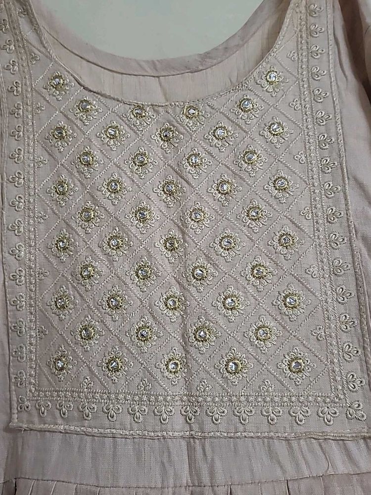 Embroidered Kurta with Embellishments
