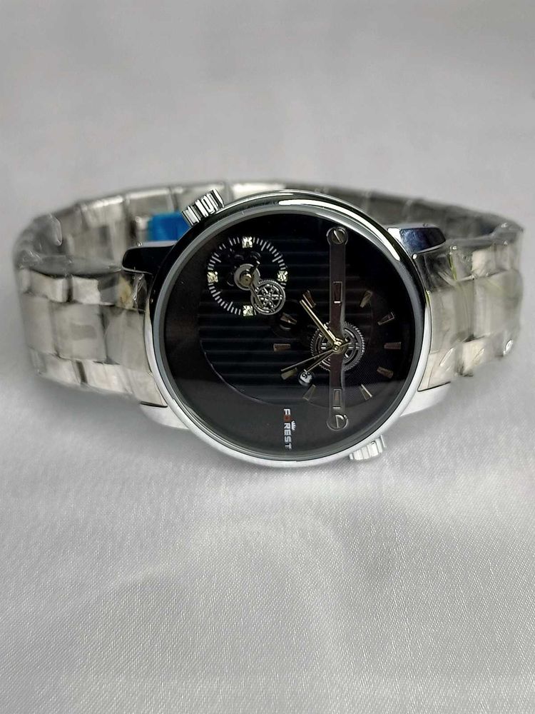 Stylish FOREST silver colour Metallic Strap