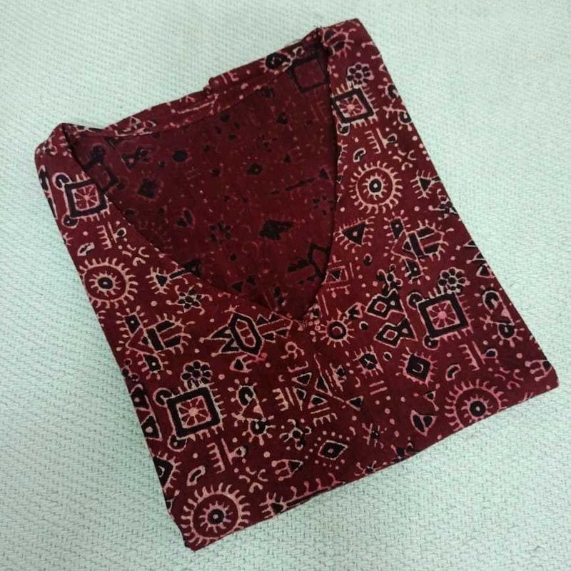 Ajrakh Print Dyed Cotton Top