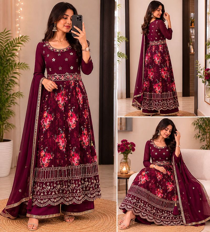 Floral Embroidered Kurta Set🌺