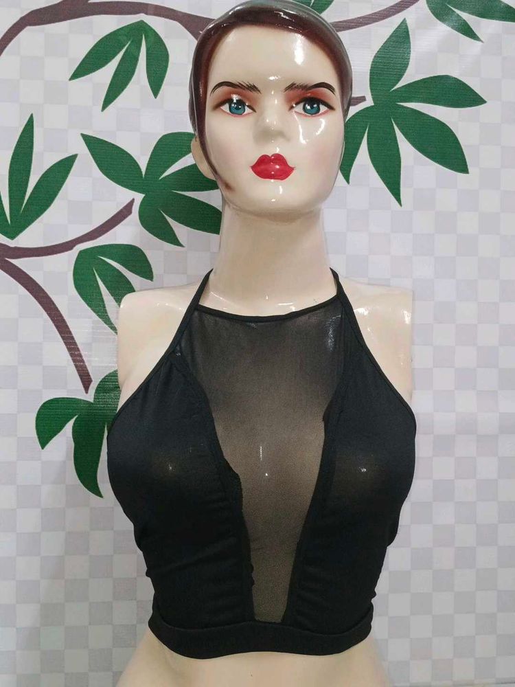 (800]Sheer Halter Top